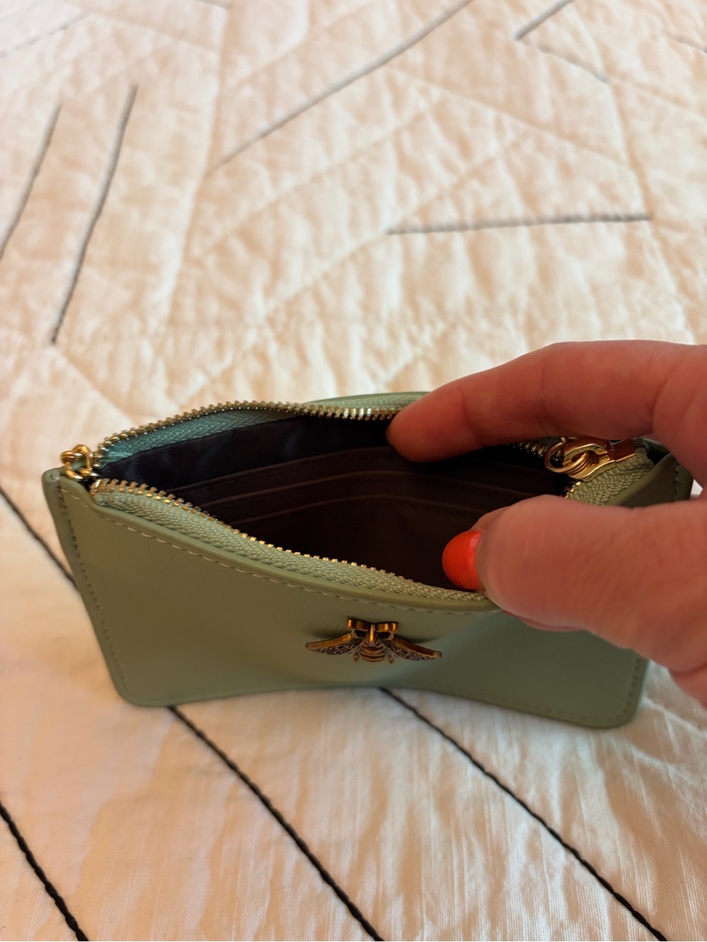 Alice Wheeler London Green Wristlet Cardholder View 3